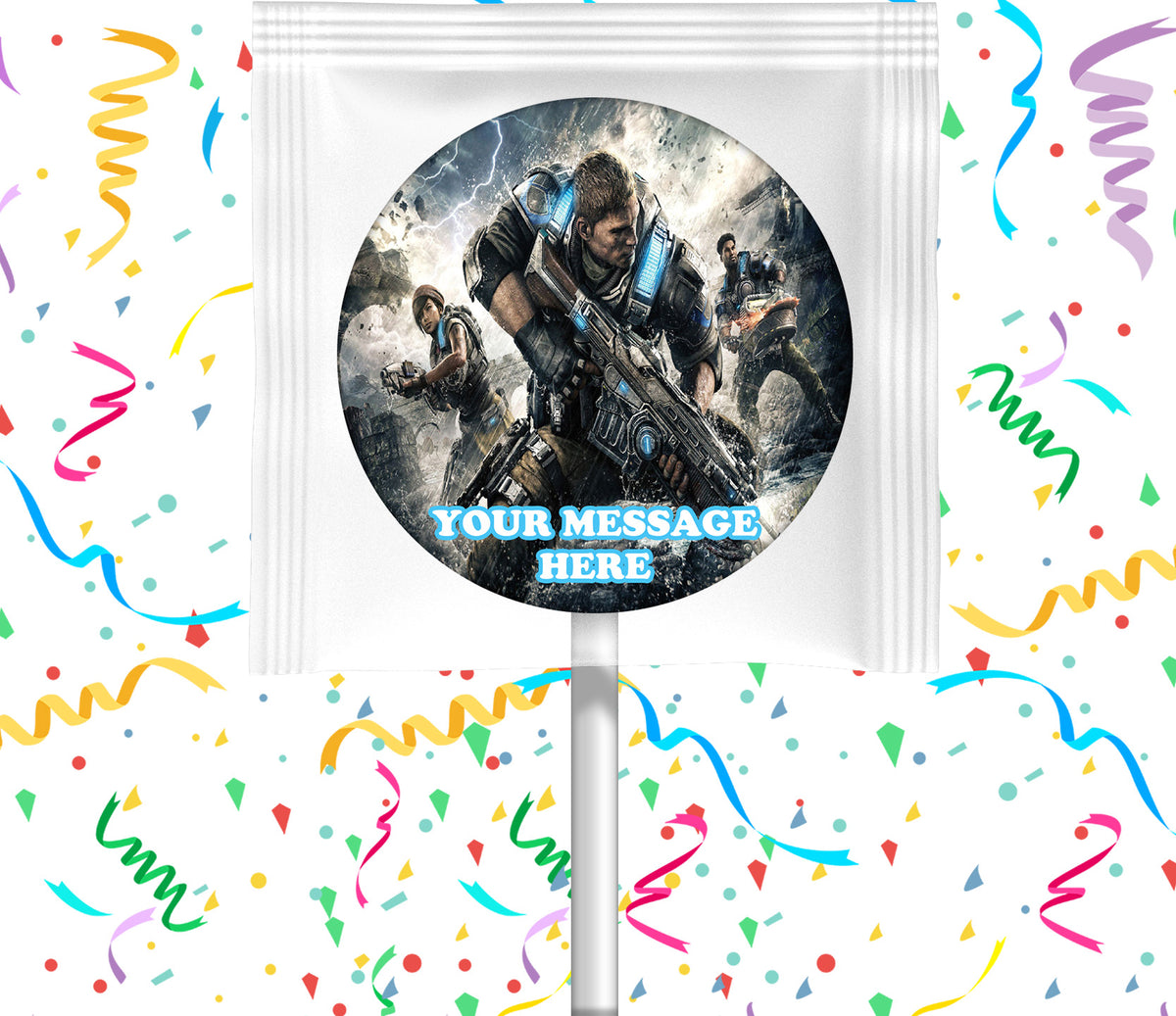 Gears Of War Lollipops Party Favors Personalized Suckers 12 Pcs