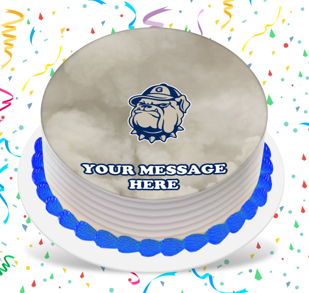 Georgetown Hoyas Edible Image Cake Topper Personalized Birthday Sheet Custom Frosting Round Circle