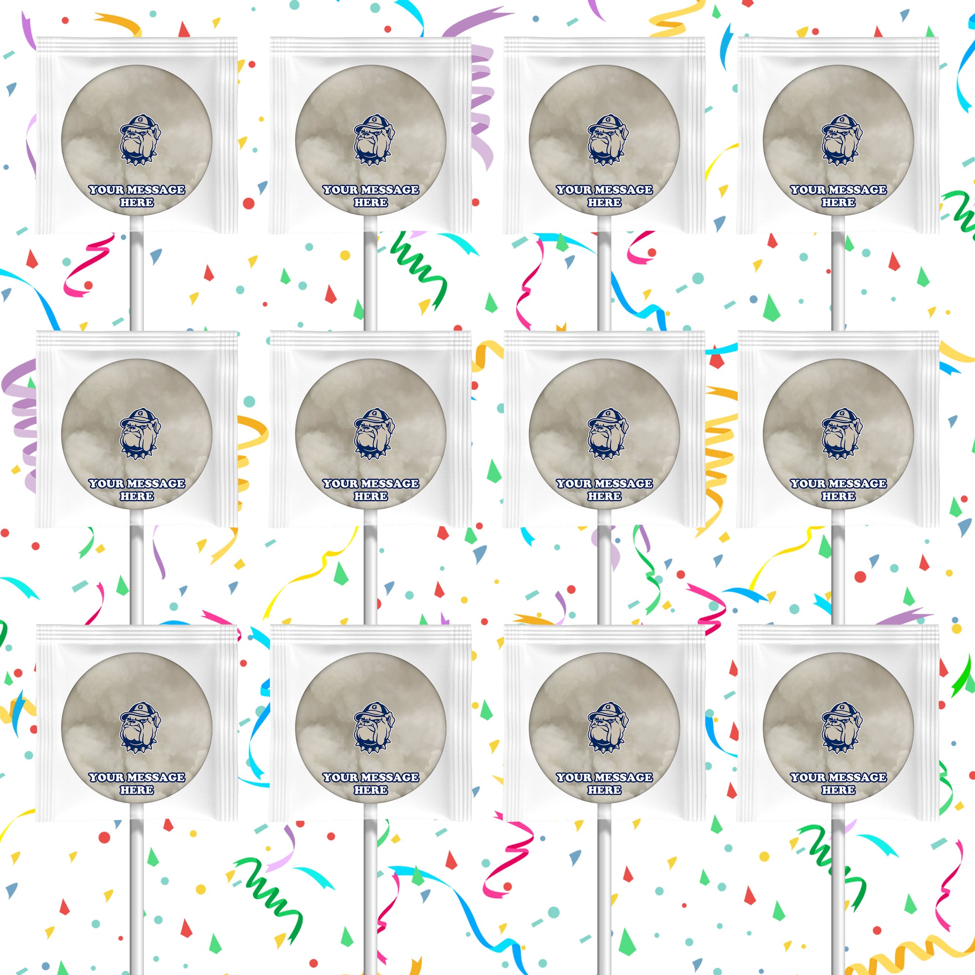 Georgetown Hoyas Lollipops Party Favors Personalized Suckers 12 Pcs