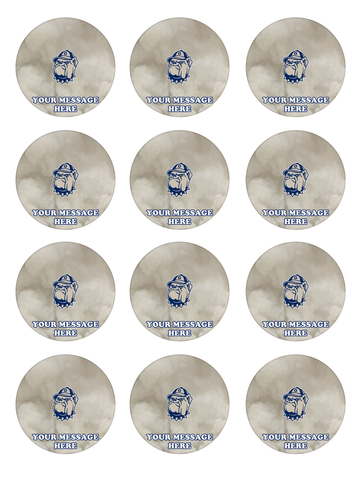 Georgetown Hoyas Edible Cupcake Toppers (12 Images) Cake Image Icing Sugar Sheet