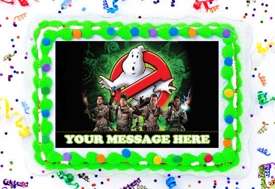 Ghostbusters Edible Image Cake Topper Personalized Birthday Sheet Decoration Custom Party Frosting Transfer Fondant