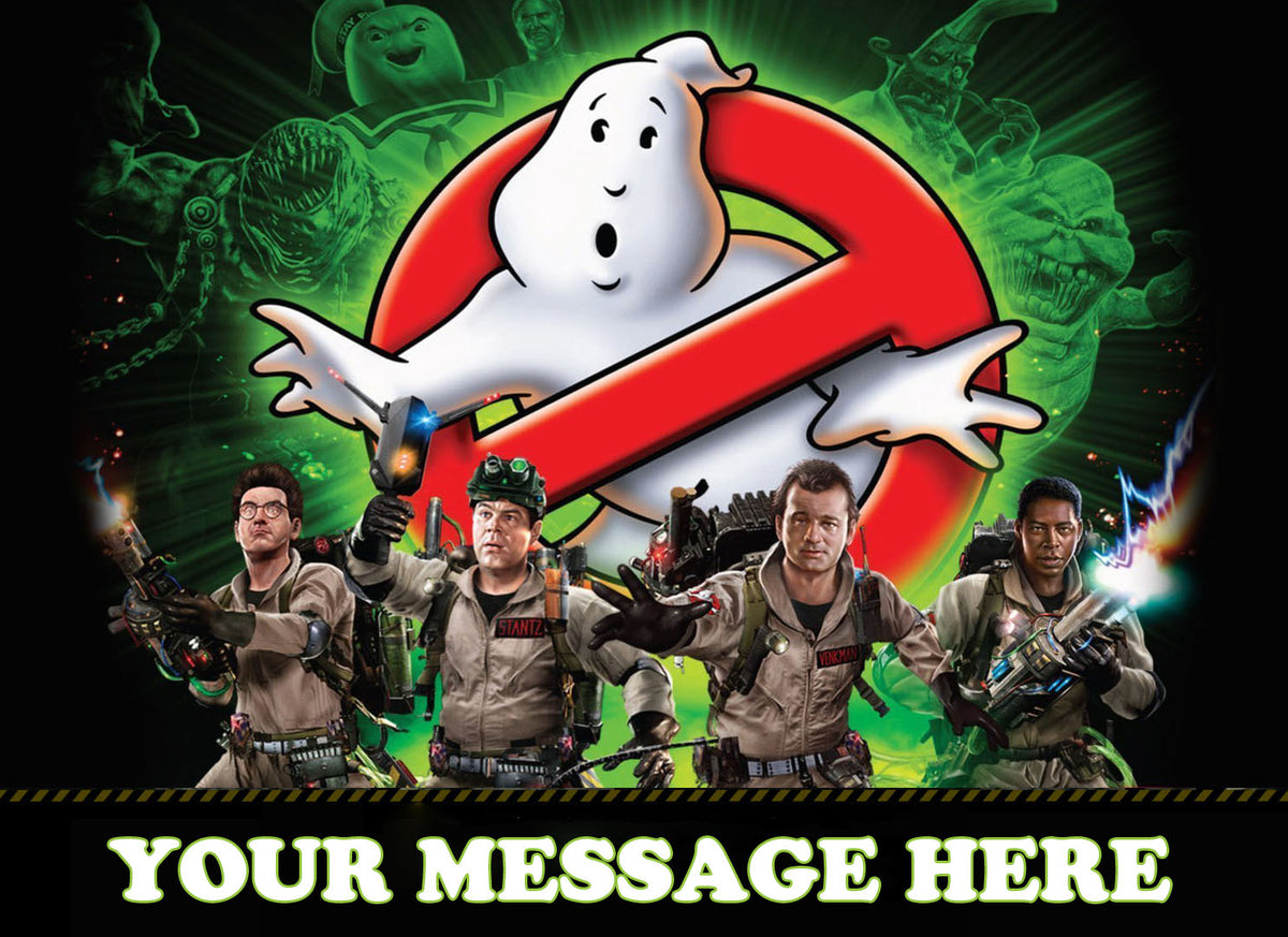 Ghostbusters Edible Image Cake Topper Personalized Birthday Sheet Decoration Custom Party Frosting Transfer Fondant