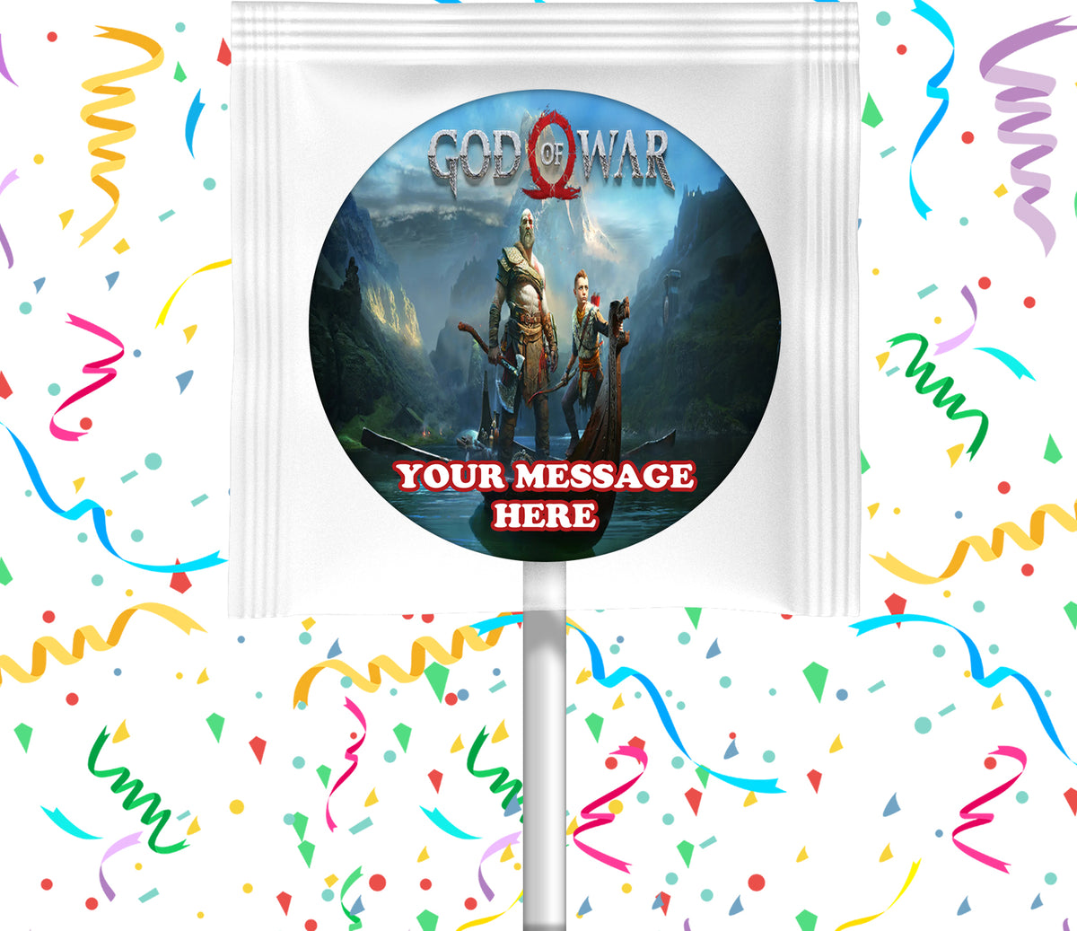 God Of War Lollipops Party Favors Personalized Suckers 12 Pcs