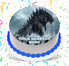 Godzilla Edible Image Cake Topper Personalized Birthday Sheet Custom Frosting Round Circle
