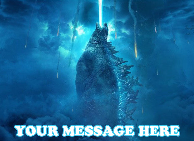 Godzilla King Of The Monsters Edible Image Cake Topper Personalized Birthday Sheet Decoration Custom Party Frosting Transfer Fondant