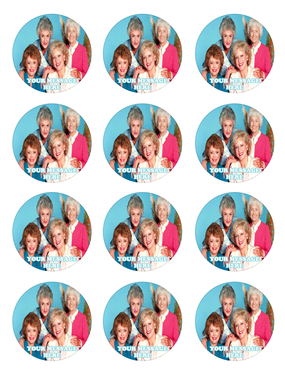 Golden Girls Edible Cupcake Toppers (12 Images) Cake Image Icing Sugar Sheet
