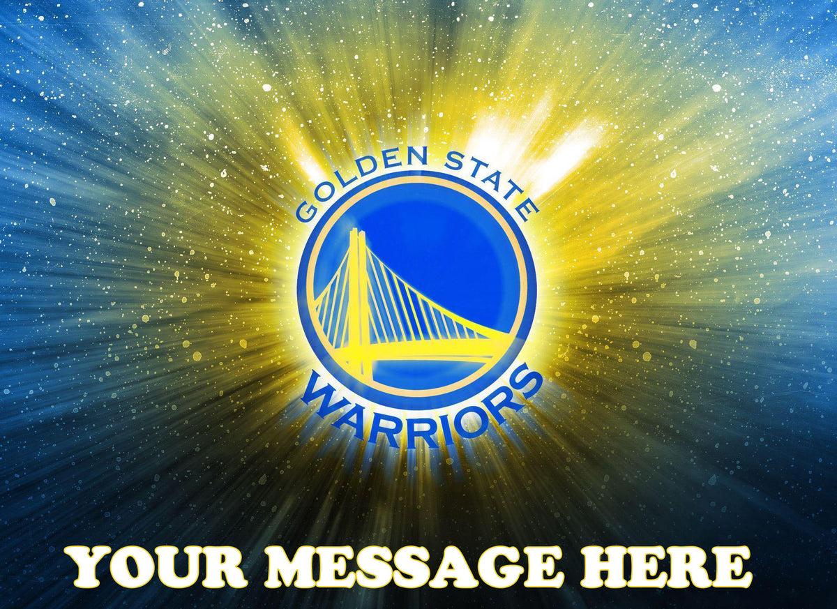 Golden State Warriors Edible Image Cake Topper Personalized Birthday Sheet Decoration Custom Party Frosting Transfer Fondant