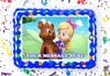 Goldie & Bear Edible Image Cake Topper Personalized Birthday Sheet Decoration Custom Party Frosting Transfer Fondant