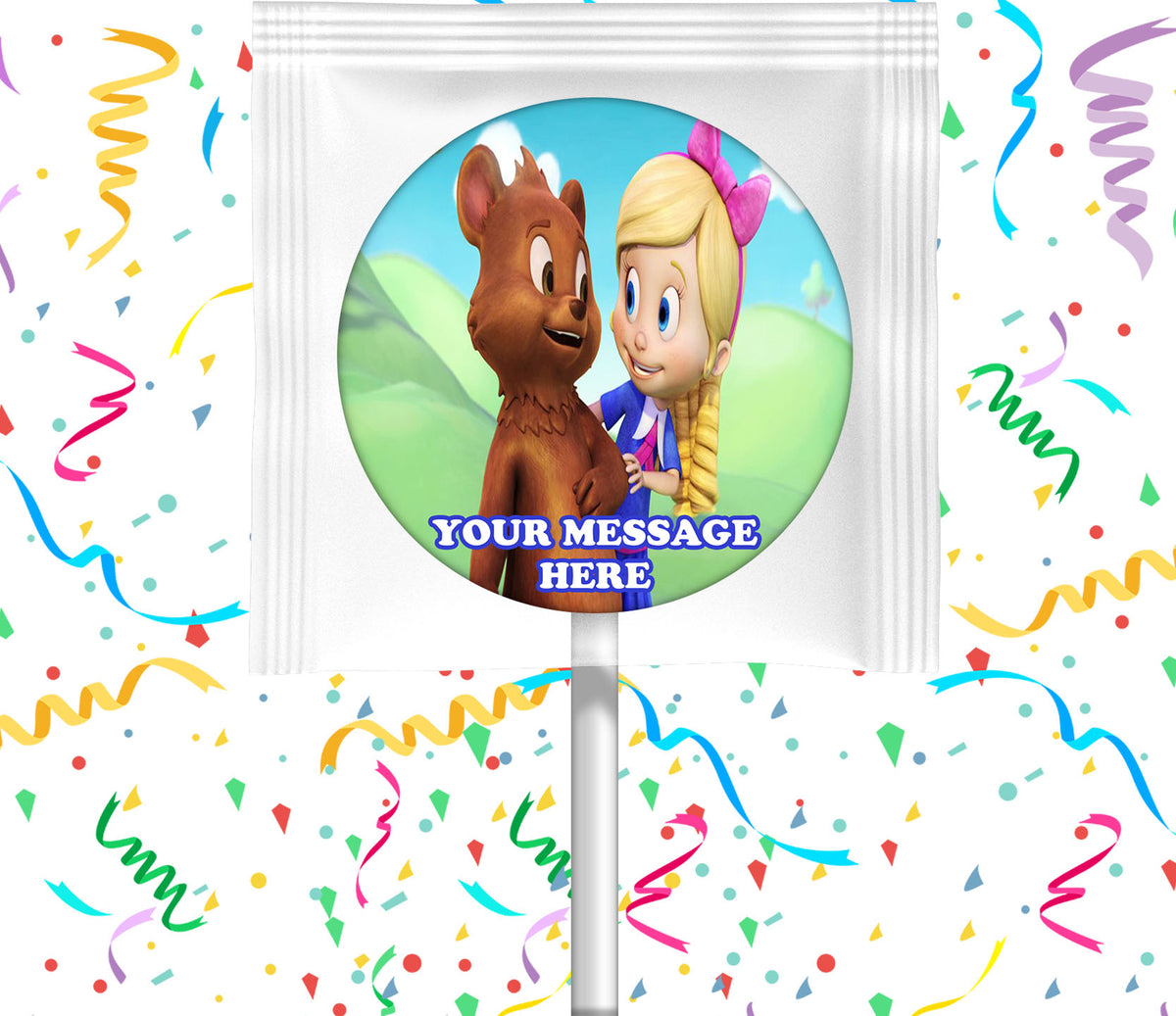 Goldie And Bear Lollipops Party Favors Personalized Suckers 12 Pcs