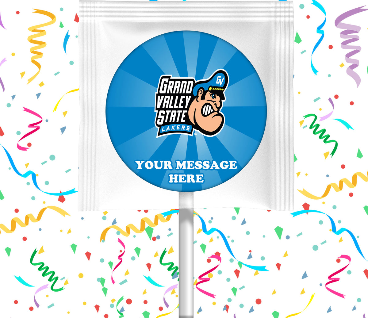 Grand Valley State Lakers Lollipops Party Favors Personalized Suckers 12 Pcs