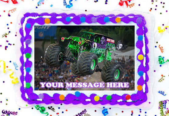 Grave Digger Edible Image Cake Topper Personalized Birthday Sheet Decoration Custom Party Frosting Transfer Fondant