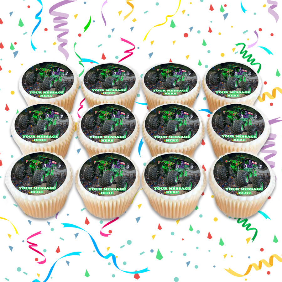 Grave Digger Edible Cupcake Toppers (12 Images) Cake Image Icing Sugar Sheet