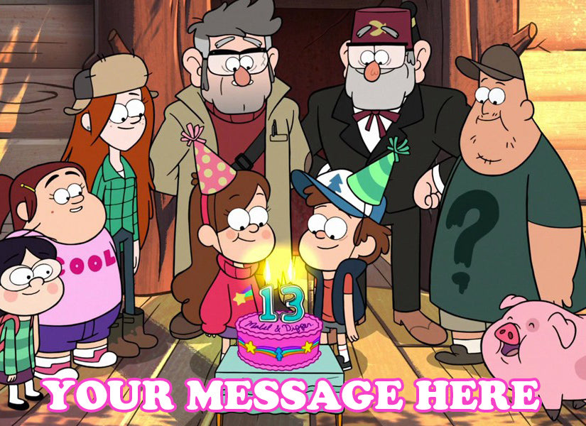 Gravity Falls Edible Image Cake Topper Personalized Birthday Sheet Decoration Custom Party Frosting Transfer Fondant