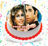 Grease Edible Image Cake Topper Personalized Birthday Sheet Custom Frosting Round Circle