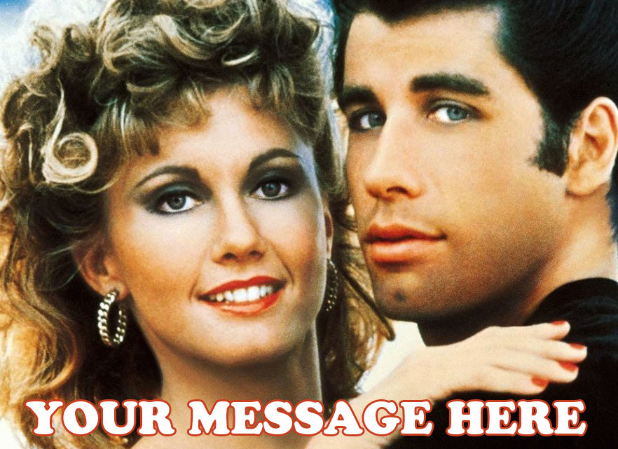 Grease Edible Image Cake Topper Personalized Birthday Sheet Decoration Custom Party Frosting Transfer Fondant