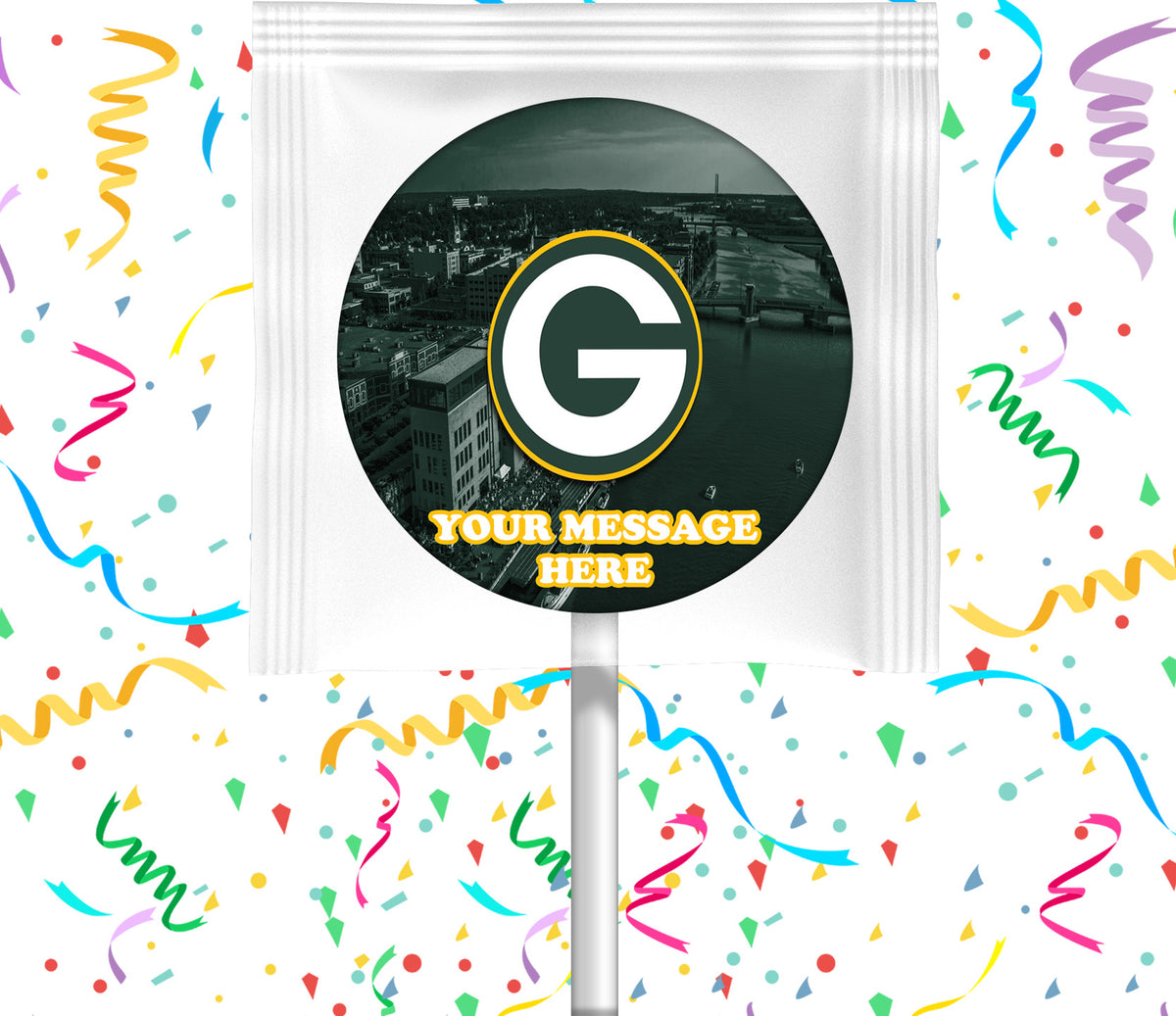 Green Bay Packers Lollipops Party Favors Personalized Suckers 12 Pcs