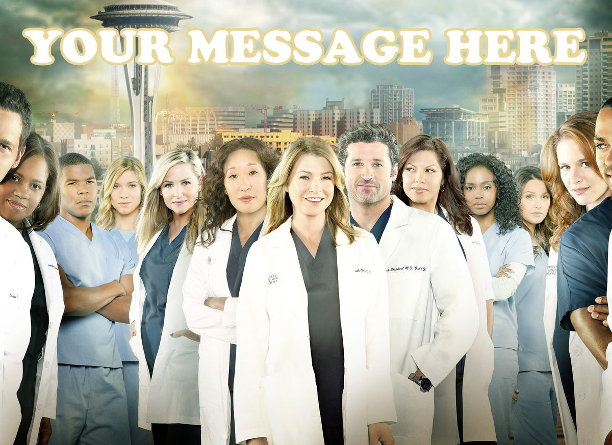 Grey's Anatomy Edible Image Cake Topper Personalized Birthday Sheet Decoration Custom Party Frosting Transfer Fondant