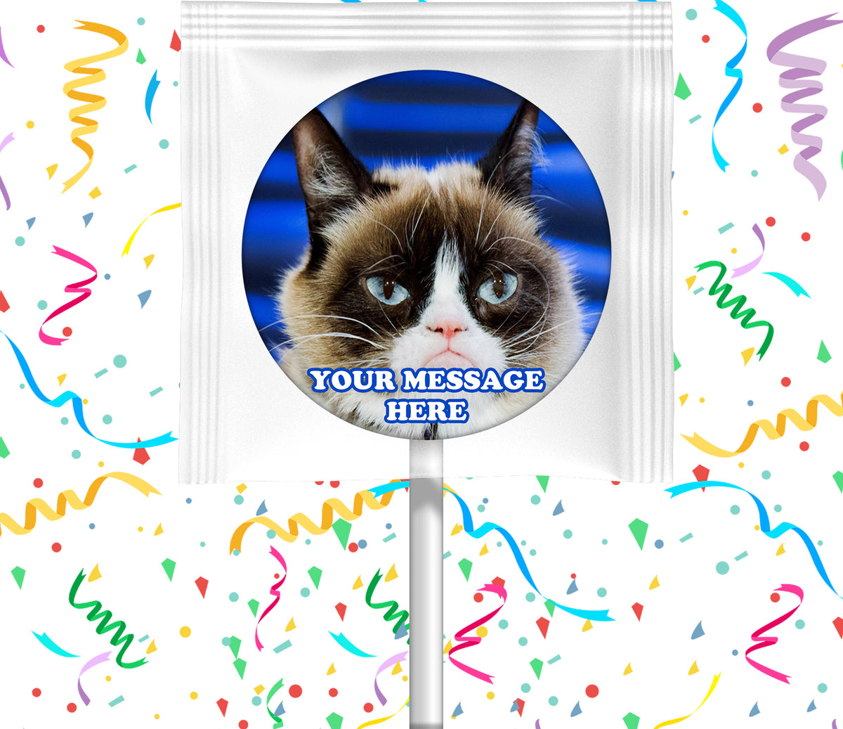 Grumpy Cat Lollipops Party Favors Personalized Suckers 12 Pcs