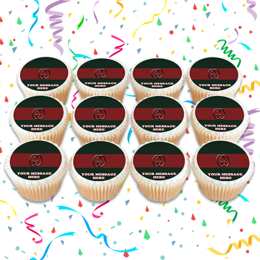 Gucci Edible Cupcake Toppers (12 Images) Cake Image Icing Sugar Sheet