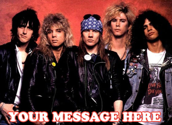 Guns N' Roses Edible Image Cake Topper Personalized Birthday Sheet Decoration Custom Party Frosting Transfer Fondant