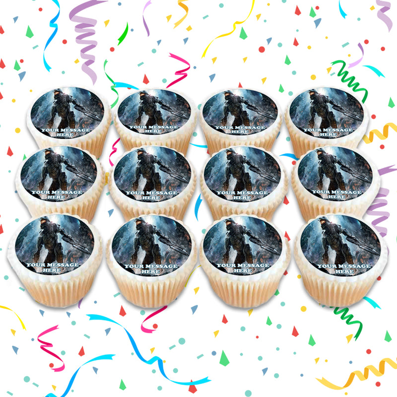 Halo Edible Cupcake Toppers (12 Images) Cake Image Icing Sugar Sheet