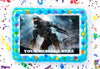 Halo Edible Image Cake Topper Personalized Birthday Sheet Decoration Custom Party Frosting Transfer Fondant