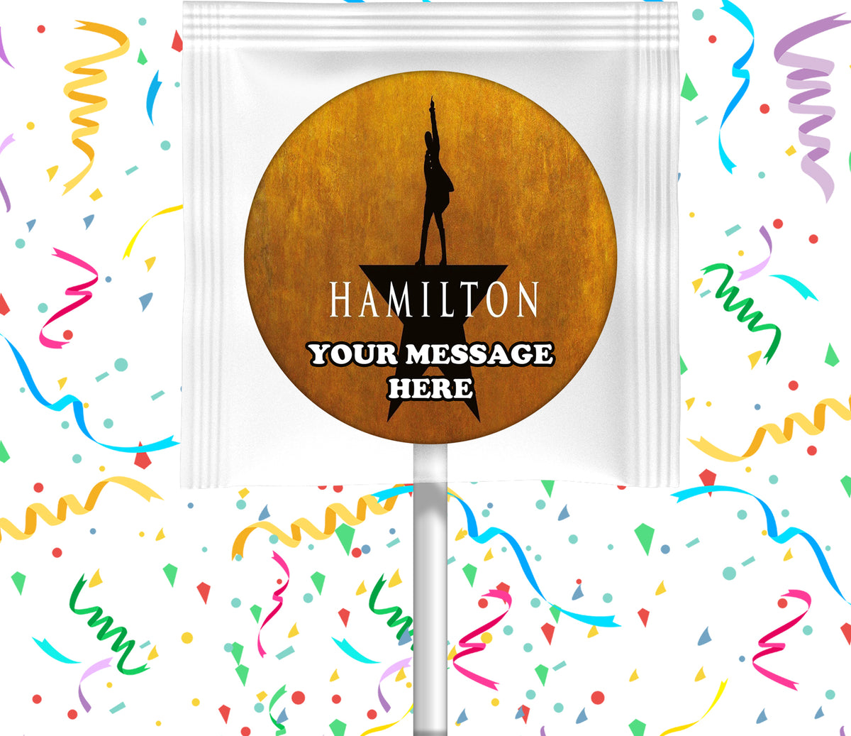 Hamilton Lollipops Party Favors Personalized Suckers 12 Pcs