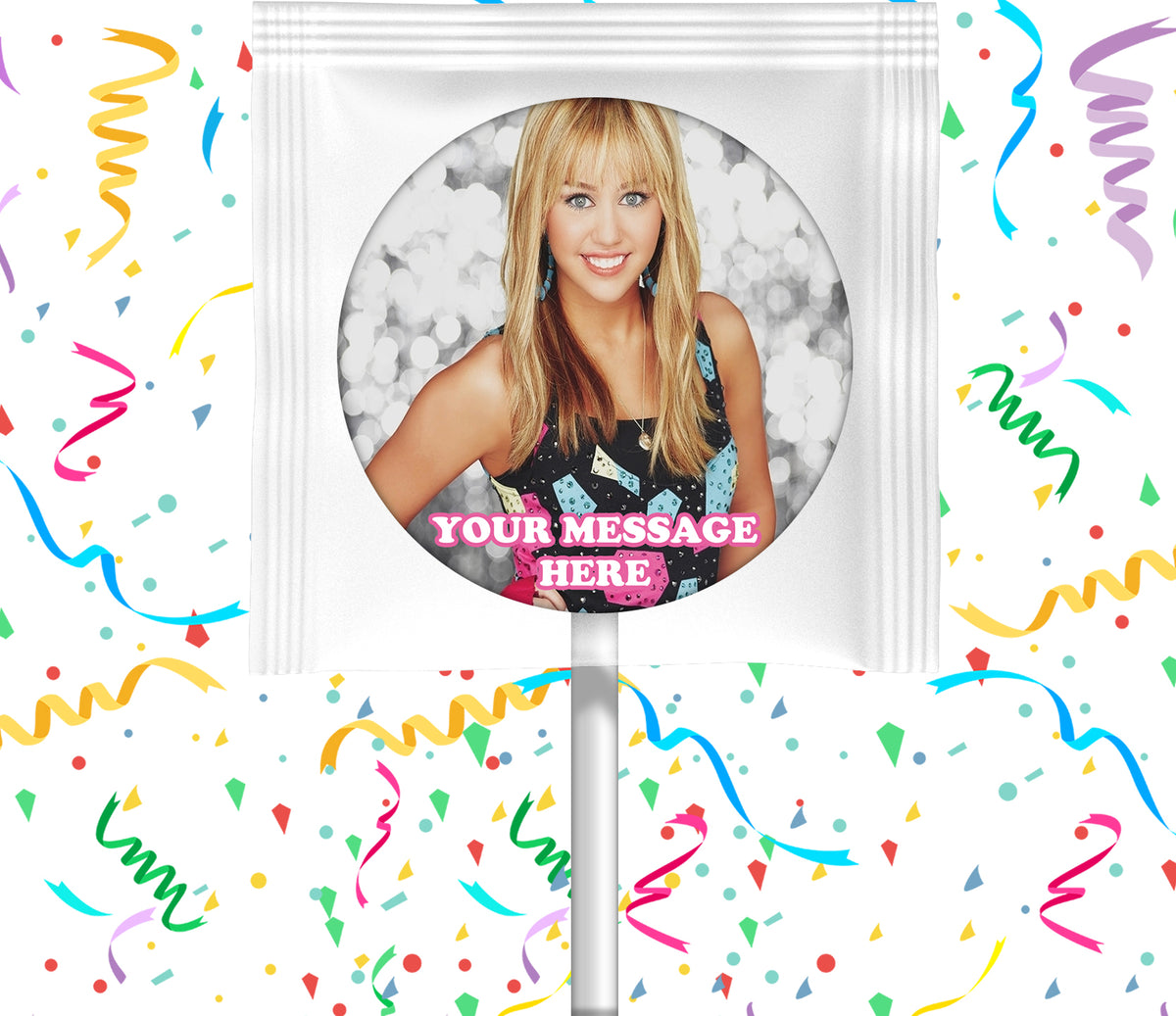 Hannah Montana Lollipops Party Favors Personalized Suckers 12 Pcs