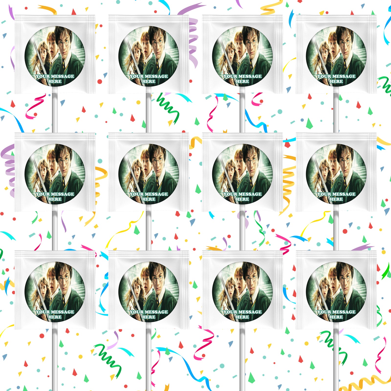 Harry Potter Lollipops Party Favors Personalized Suckers 12 Pcs