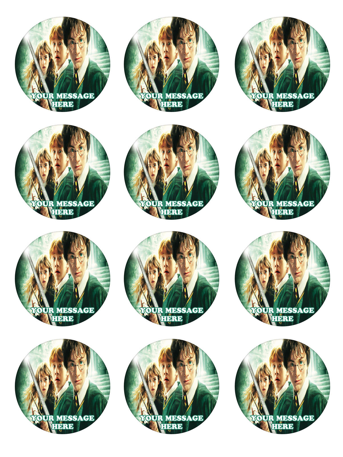 Harry Potter Edible Cupcake Toppers (12 Images) Cake Image Icing Sugar Sheet