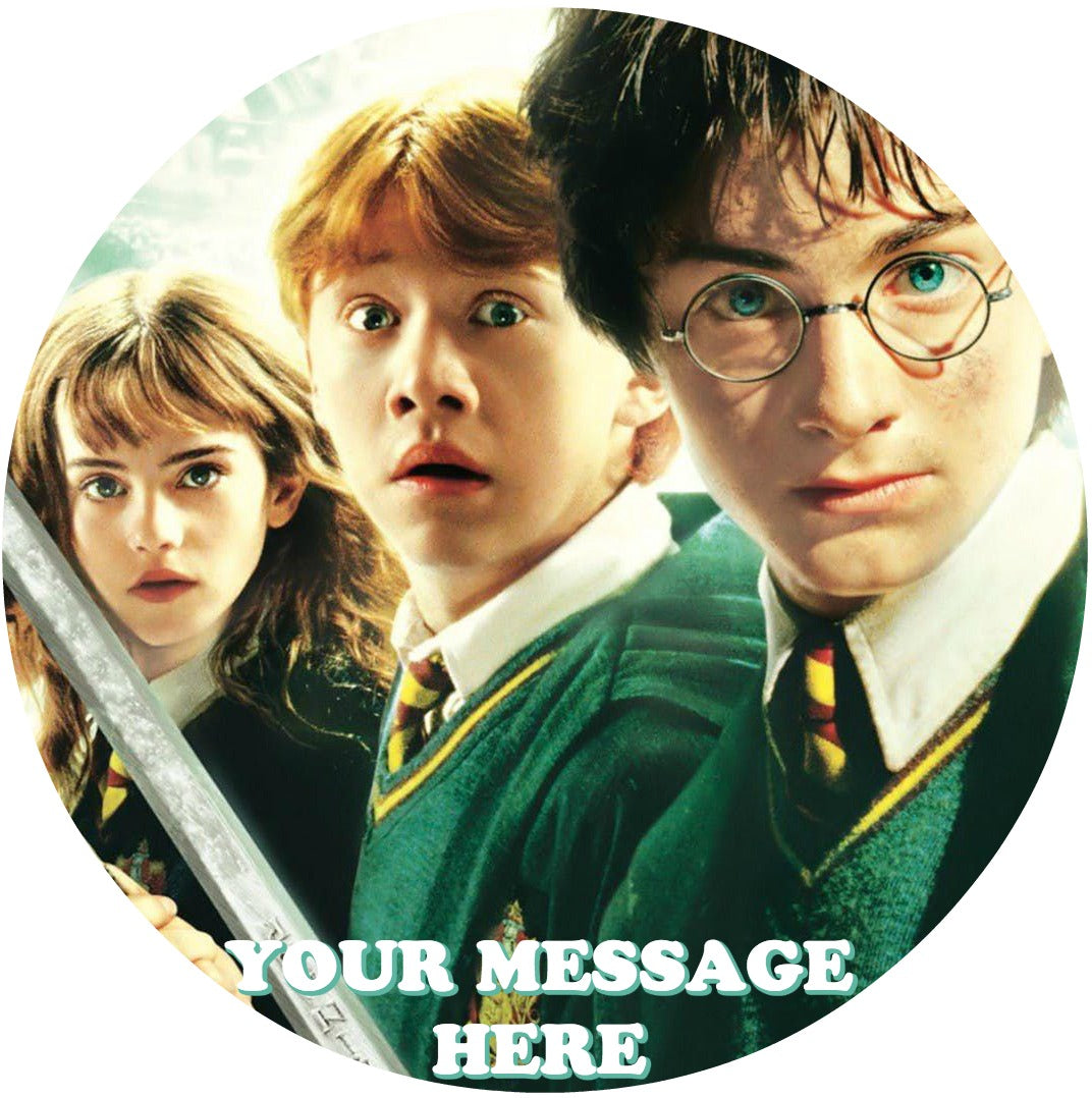 Harry Potter Edible Image Cake Topper Personalized Birthday Sheet Custom Frosting Round Circle