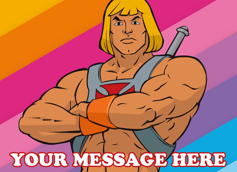 He-Man Edible Image Cake Topper Personalized Birthday Sheet Decoration Custom Party Frosting Transfer Fondant