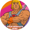 He-Man Edible Image Cake Topper Personalized Birthday Sheet Custom Frosting Round Circle