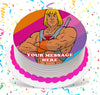 He-Man Edible Image Cake Topper Personalized Birthday Sheet Custom Frosting Round Circle