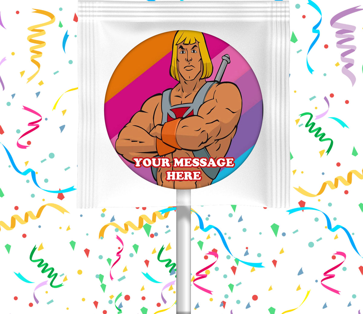 He Man Lollipops Party Favors Personalized Suckers 12 Pcs