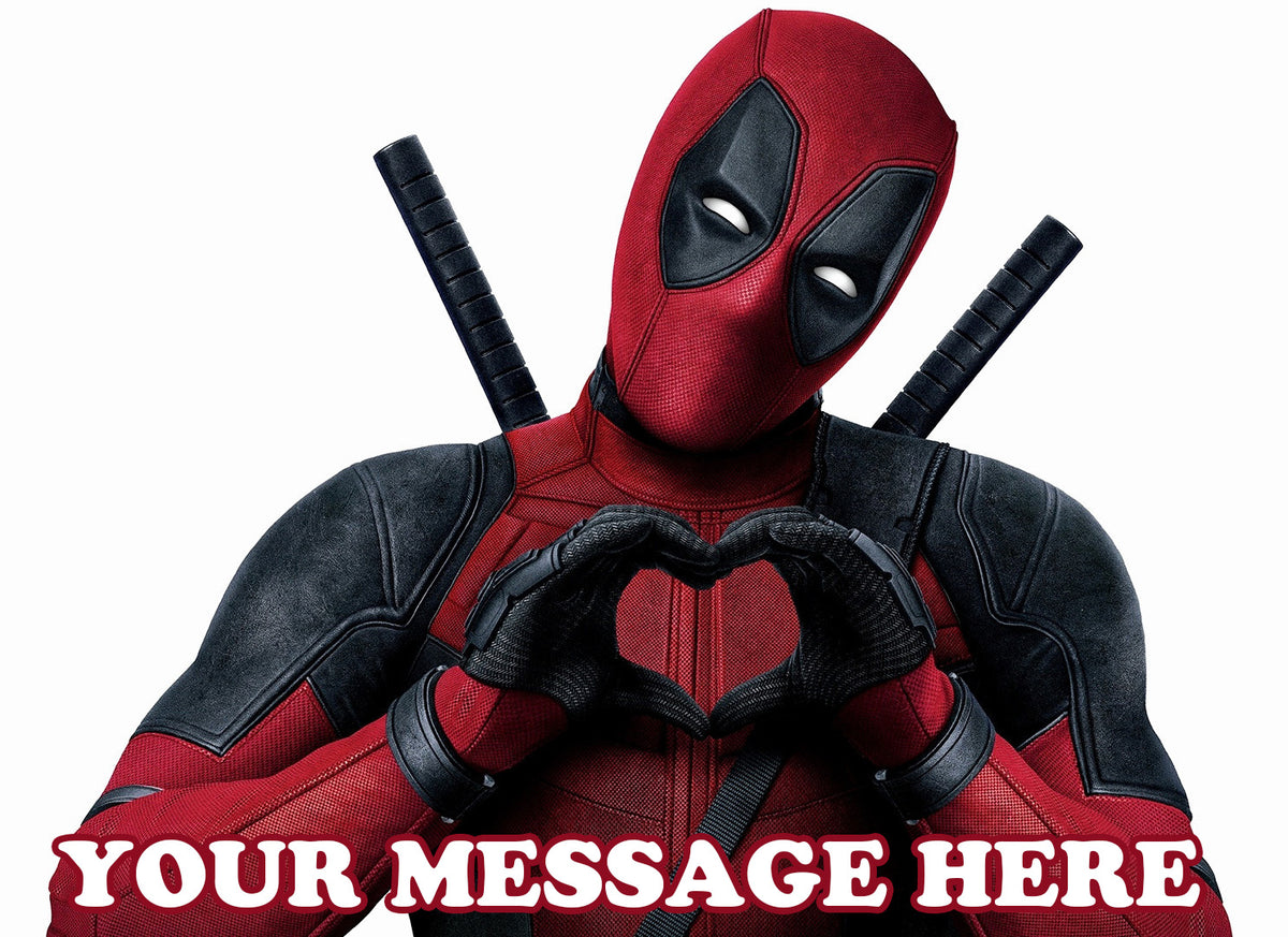 Deadpool Edible Image Cake Topper Personalized Birthday Sheet Decoration Custom Party Frosting Transfer Fondant