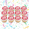 Valentine's Day Edible Cupcake Toppers (12 Images) Cake Image Icing Sugar Sheet