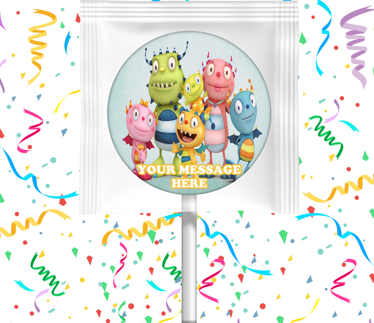 Henry Hugglemonster Lollipops Party Favors Personalized Suckers 12 Pcs
