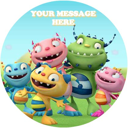 Henry Hugglemonster Edible Image Cake Topper Personalized Birthday Sheet Custom Frosting Round Circle