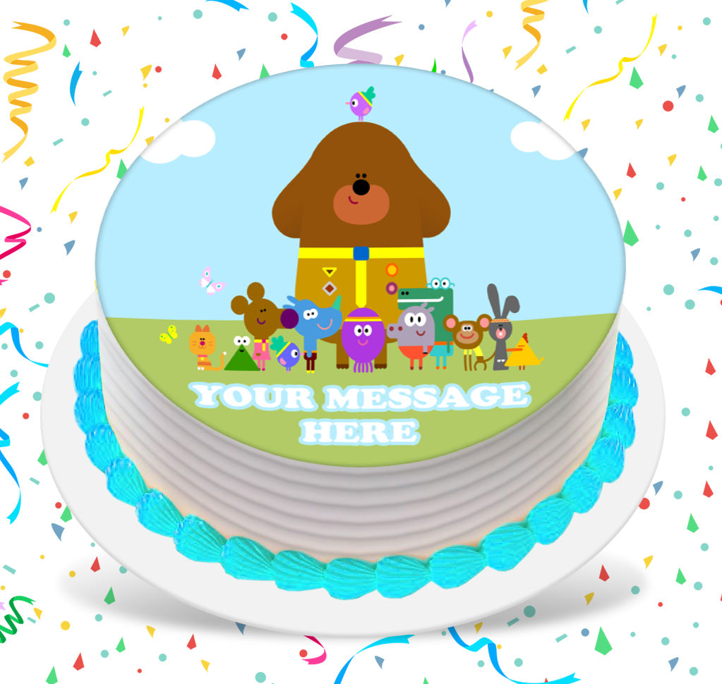 Hey Duggee Edible Image Cake Topper Personalized Birthday Sheet Custom Frosting Round Circle