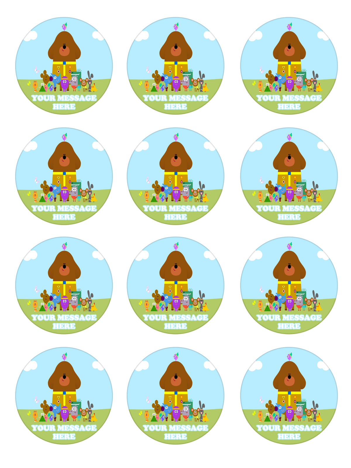Hey Duggee Edible Cupcake Toppers (12 Images) Cake Image Icing Sugar Sheet