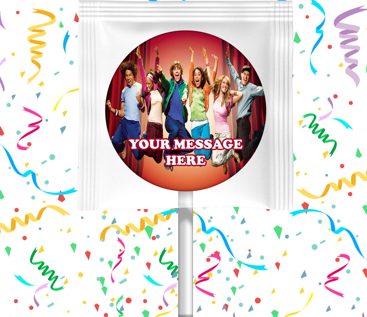 High School Musical Lollipops Party Favors Personalized Suckers 12 Pcs