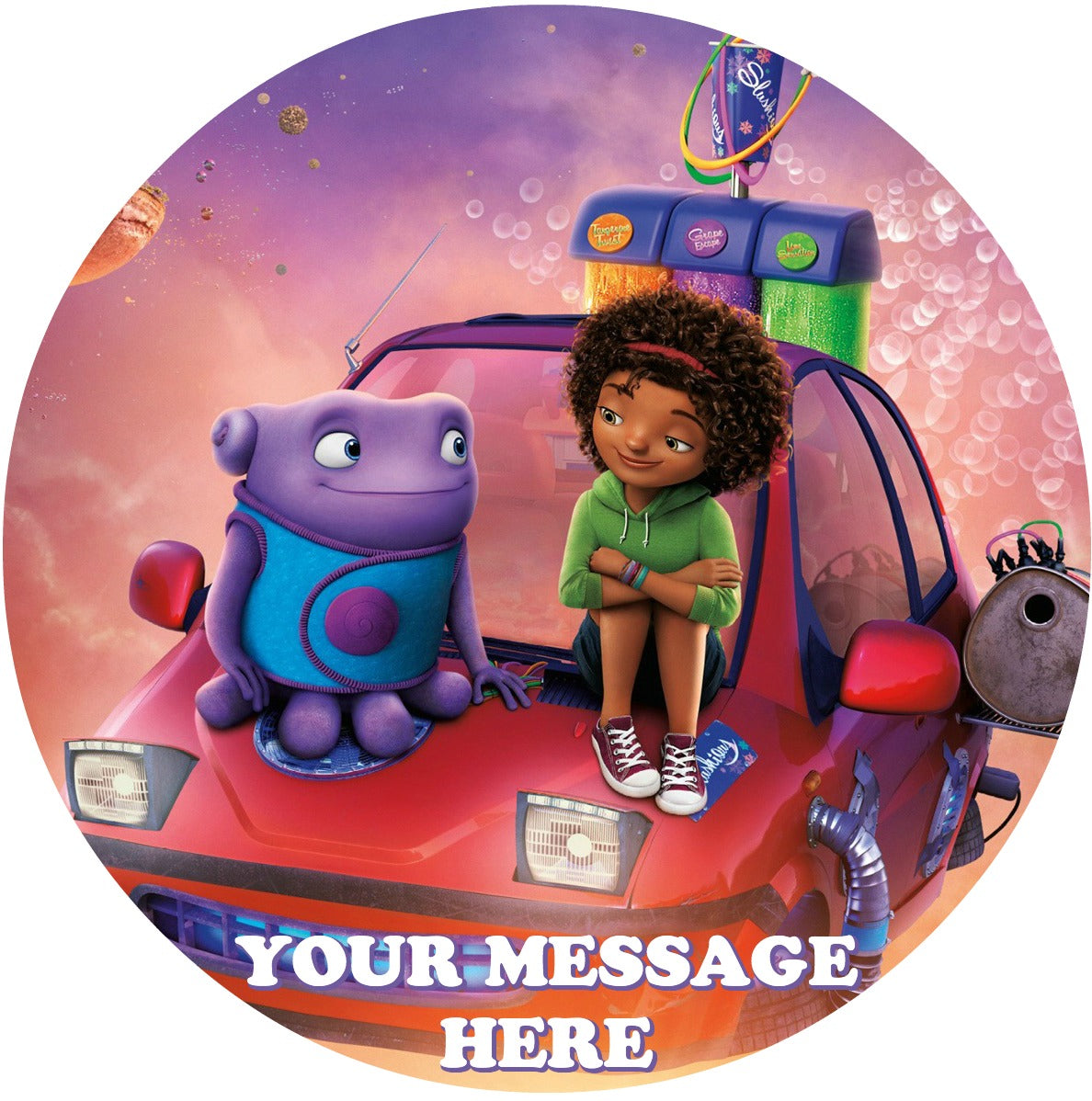 Home Edible Image Cake Topper Personalized Birthday Sheet Custom Frosting Round Circle