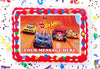 Hot Wheels Edible Image Cake Topper Personalized Birthday Sheet Decoration Custom Party Frosting Transfer Fondant
