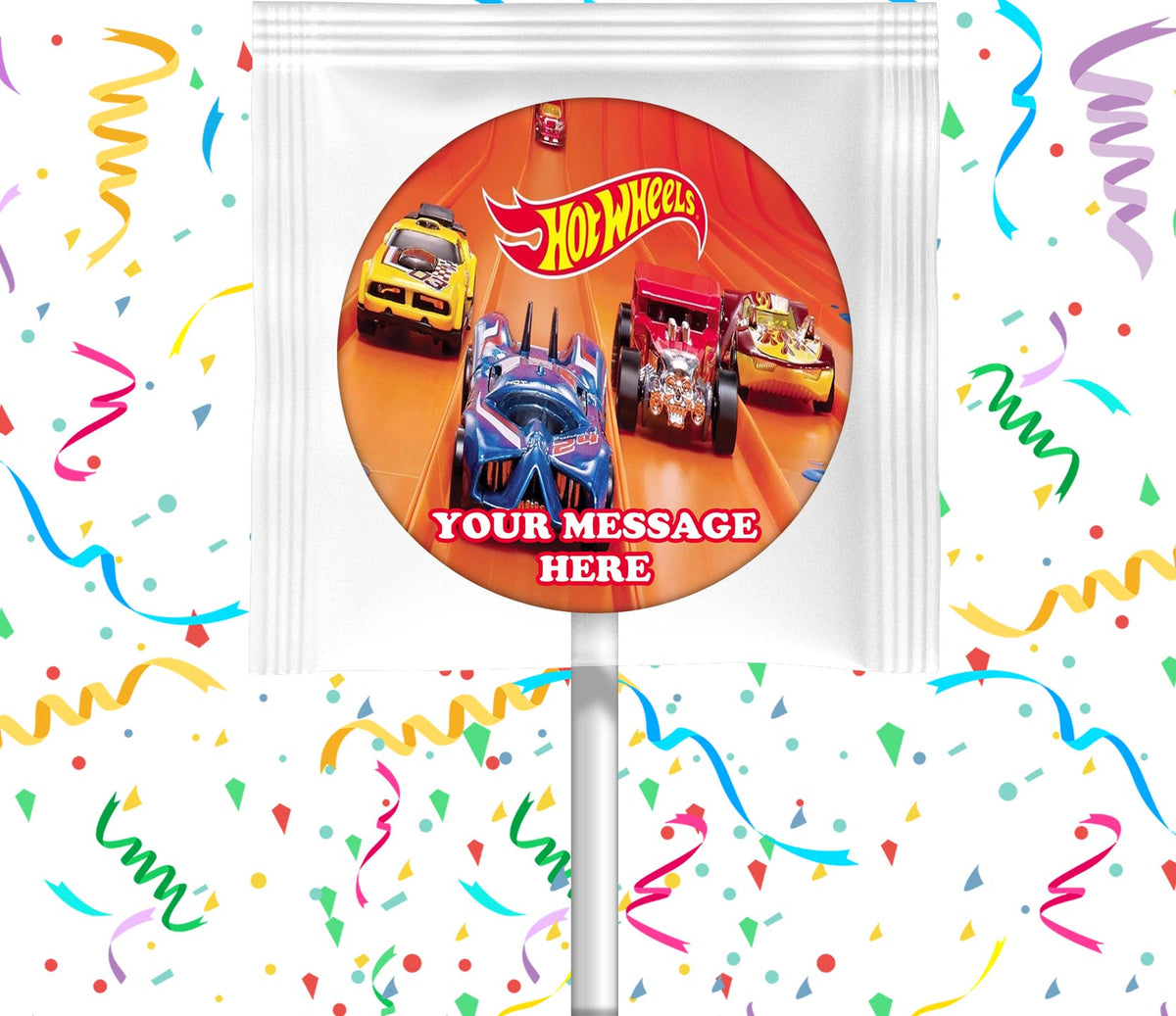 Hot Wheels Lollipops Party Favors Personalized Suckers 12 Pcs
