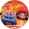 Hot Wheels Edible Image Cake Topper Personalized Birthday Sheet Custom Frosting Round Circle