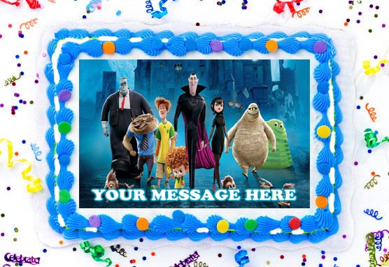 Hotel Transylvania Edible Image Cake Topper Personalized Birthday Sheet Decoration Custom Party Frosting Transfer Fondant