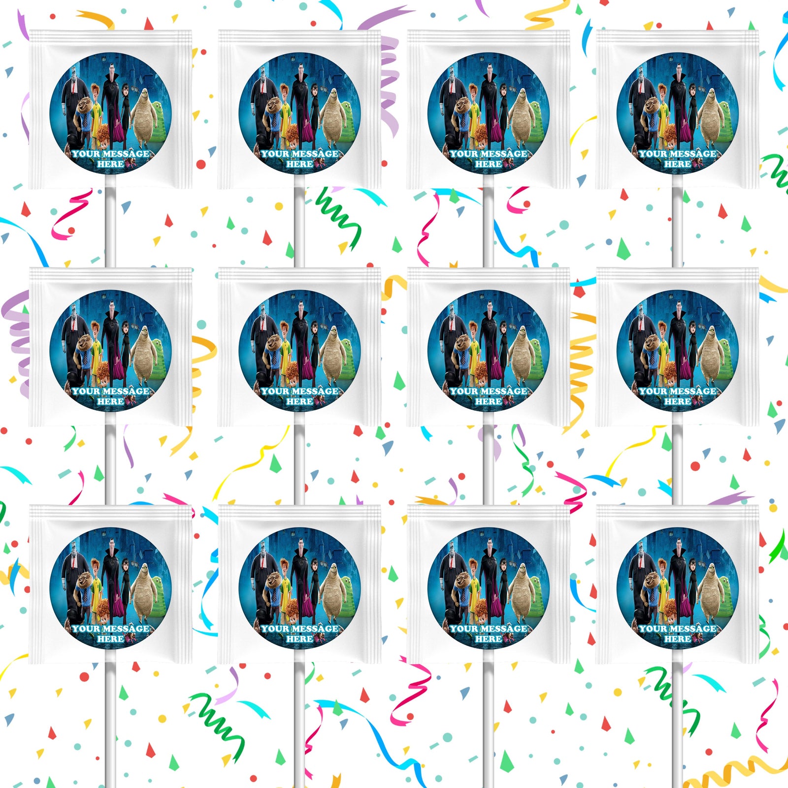 Hotel Transylvania Lollipops Party Favors Personalized Suckers 12 Pcs