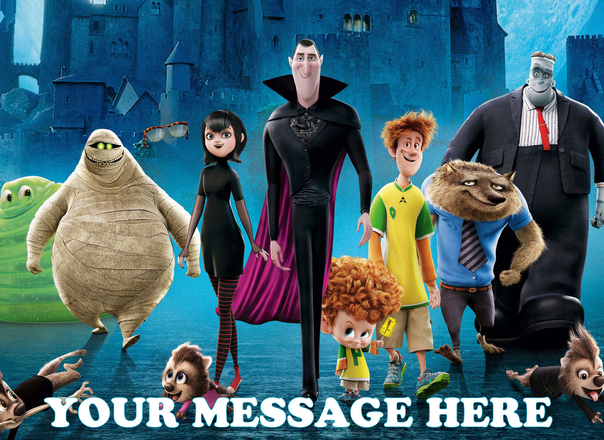 Hotel Transylvania Edible Image Cake Topper Personalized Birthday Sheet Decoration Custom Party Frosting Transfer Fondant