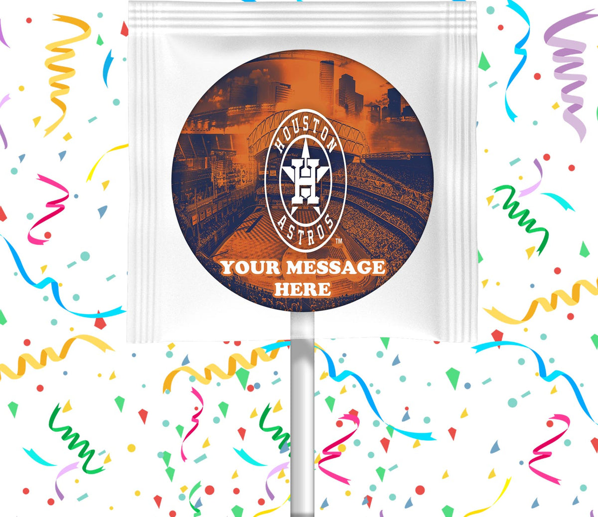 Houston Astros Lollipops Party Favors Personalized Suckers 12 Pcs